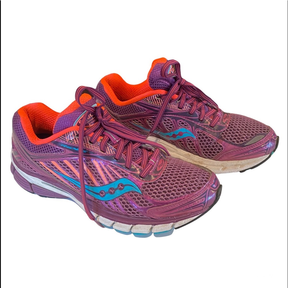 Saucony Ride 6 purple pink cross trainer running shoes sneakers 8 - Picture 4 of 11